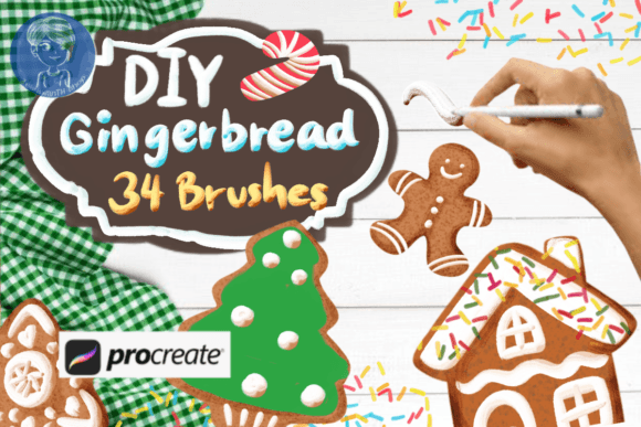 Download DIY Gingerbread Brush for Procreate - Premium Resources