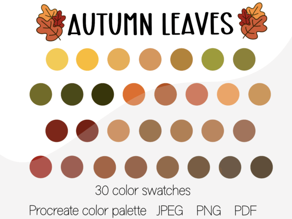 Download Autumn Leaves Procreate Color Palette - Autumn Collection