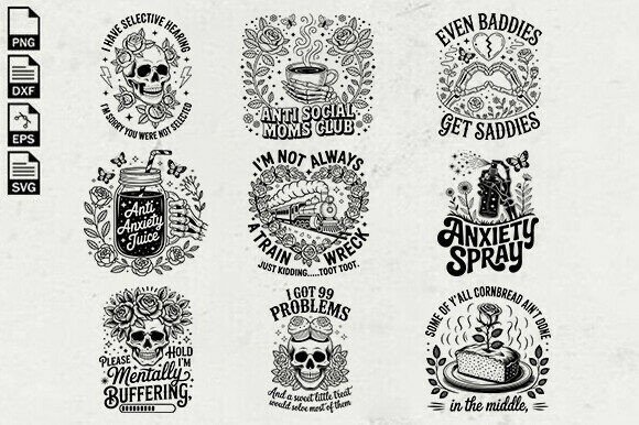 Download Snarky Skull Svg Bundle, Funny Sarcastic - Skull svg Collection