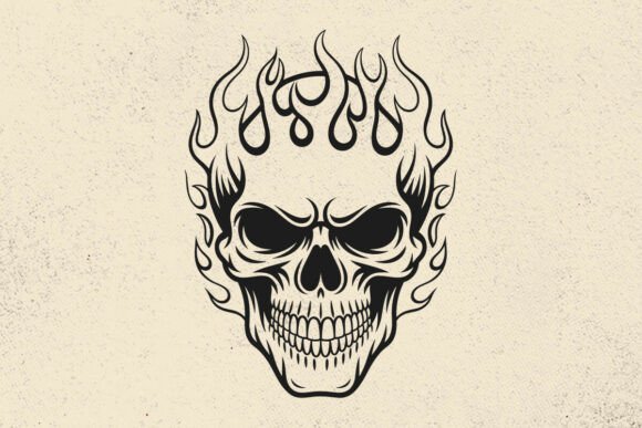 Download Flaming Skull SVG, Skull Svg Vector File - Skull svg Collection
